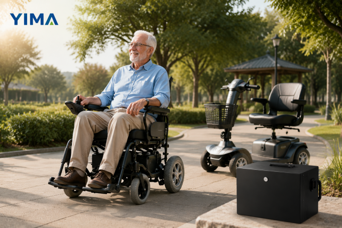 YIMA 25.6V 30Ah LiFePOâ Battery Pack for electric wheelchairs and mobility scooters